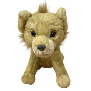 Disney The Lion King Plush Stuffed Animal Sitting Vintage  Simba Gold 8.5 in
